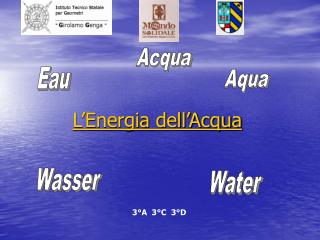 L’Energia dell’Acqua