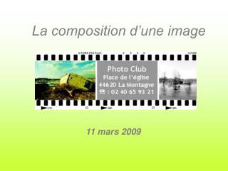 La composition d’une image