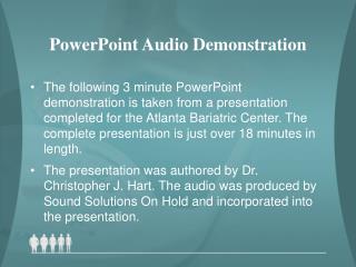 PowerPoint Audio Demonstration