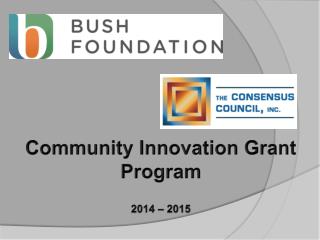 Community Innovation Grant Program 2014 – 2015