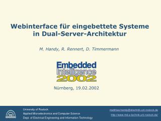 Webinterface für eingebettete Systeme in Dual-Server-Architektur