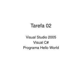 Tarefa 02