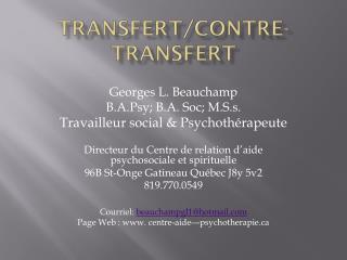 Transfert/contre-transfert