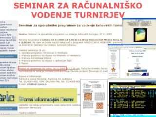 SEMINAR ZA RAČUNALNIŠKO VODENJE TURNIRJEV