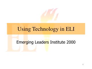 Using Technology in ELI