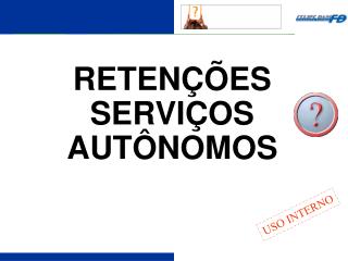 RETENÇÕES SERVIÇOS AUTÔNOMOS