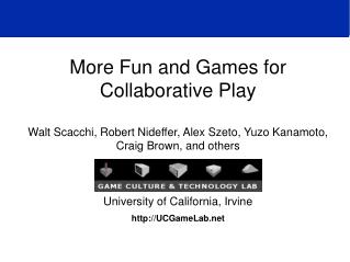 More Fun and Games for Collaborative Play