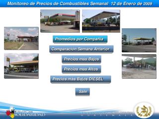 Monitoreo de Precios de Combustibles Semanal 12 de Enero de 2009