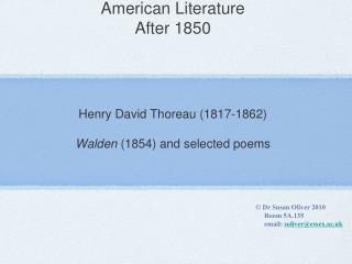 American Literature After 1850