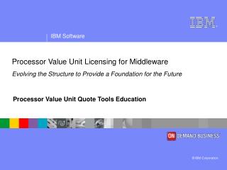 Processor Value Unit Quote Tools Education