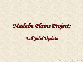 Madaba Plains Project: