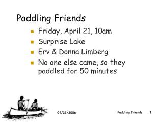 Paddling Friends