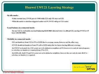 Huawei U9/U21 Layering Strategy