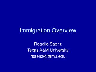 Immigration Overview