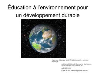 Éducation à l’environnement pour un développement durable