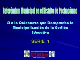 Referéndum Municipal en el Distrito de Pachacámac