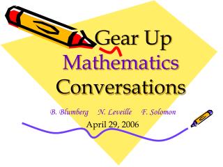 Gear Up Mathematics Conversations