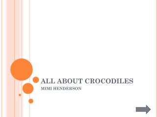 ALL ABOUT CROCODILES