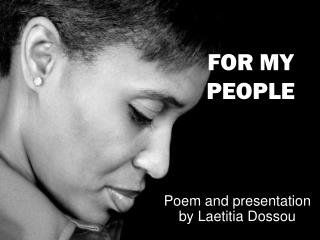 Poem and presentation by Laetitia Dossou