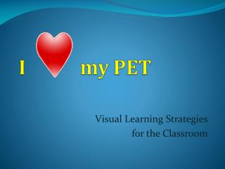 Visual Learning Strategies for the Classroom