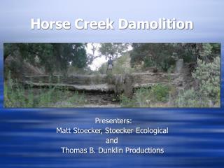 Horse Creek Damolition