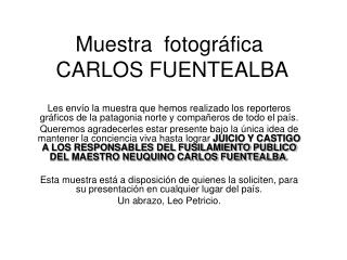 Muestra fotográfica CARLOS FUENTEALBA