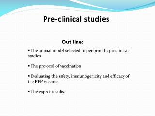 Pre - clinical studies
