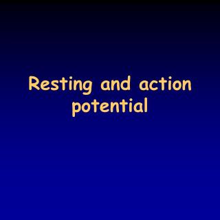 Resting and action potential