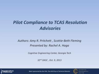 Pilot Compliance to TCAS Resolution Advisories