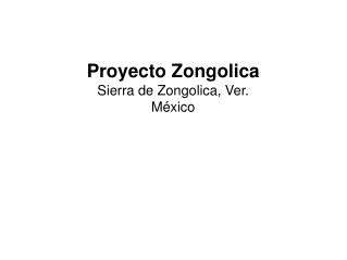 Proyecto Zongolica Sierra de Zongolica, Ver. México