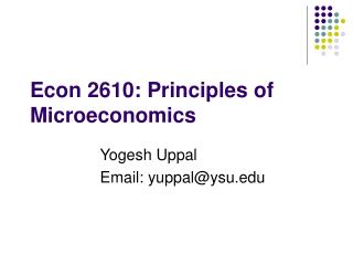 Econ 2610: Principles of Microeconomics