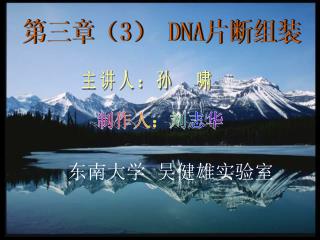 第三章（ 3 ） DNA 片断组装
