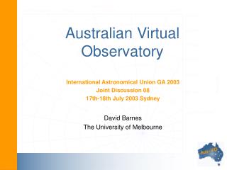 Australian Virtual Observatory