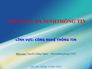 MẠNG VÀ AN NINHTHÔNG TIN