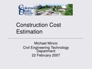 Construction Cost Estimation