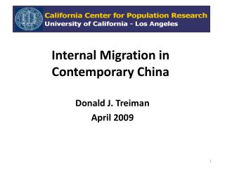 Internal Migration in Contemporary China