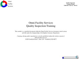 Omni Facility Services Quality Inspection Training