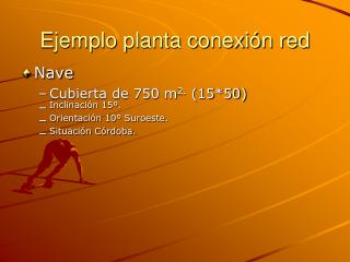 Ejemplo planta conexión red