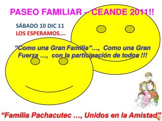 PASEO FAMILIAR – CEANDE 2011!!