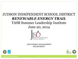 JISD ENERGY MANAGEMENT DEPARTMENT