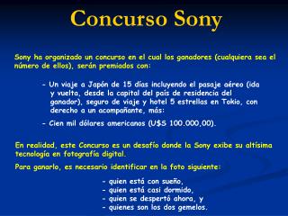Concurso Sony
