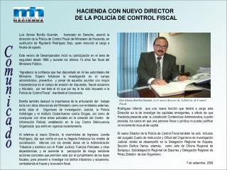 HACIENDA CON NUEVO DIRECTOR DE LA POLICÍA DE CONTROL FISCAL