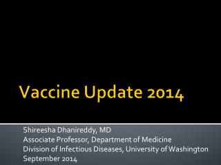 Vaccine Update 2014