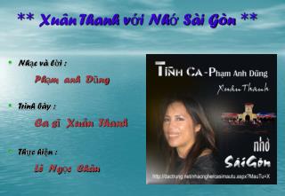 ** Xuân Thanh với Nhớ Sài Gòn **