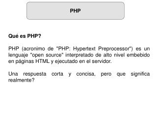 Qué es PHP?