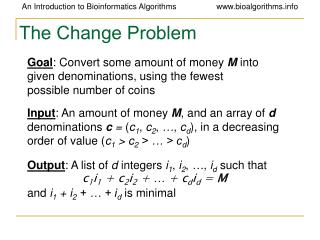 The Change Problem