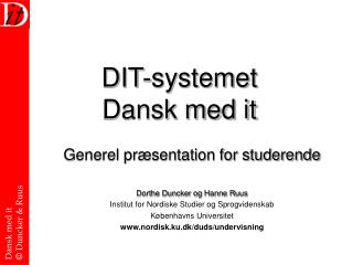 DIT-systemet Dansk med it