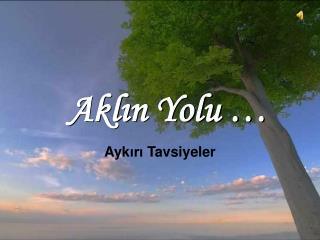 Aklı n Yolu …