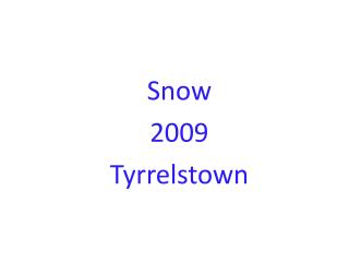 Snow 2009 Tyrrelstown