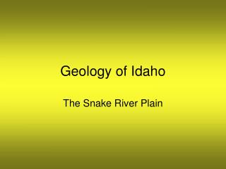Geology of Idaho